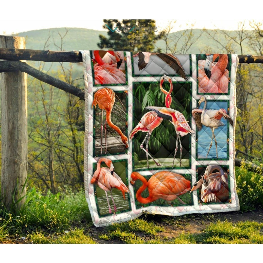 WEXHOME 3D Flamingo Premium Quilt