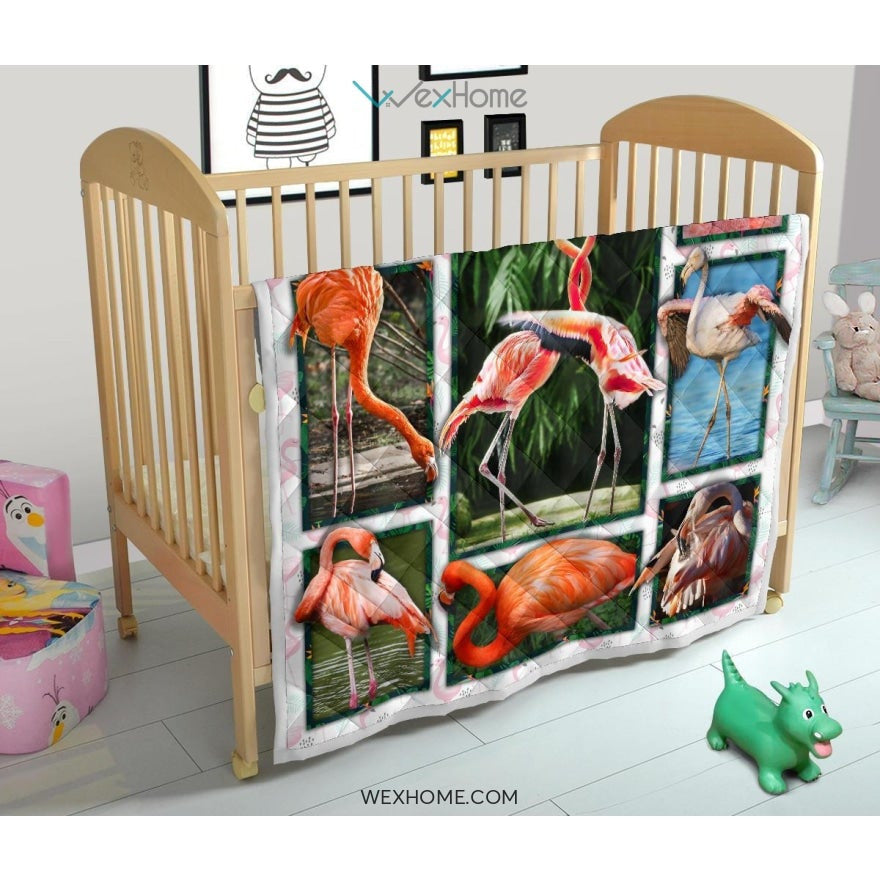 WEXHOME 3D Flamingo Premium Quilt
