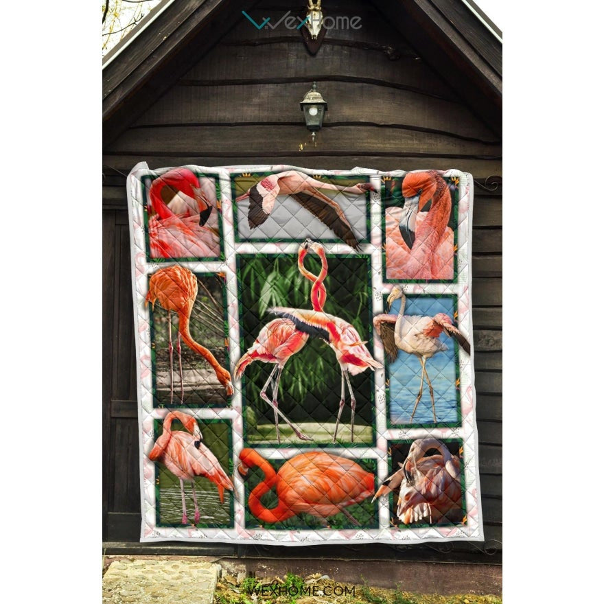 WEXHOME 3D Flamingo Premium Quilt