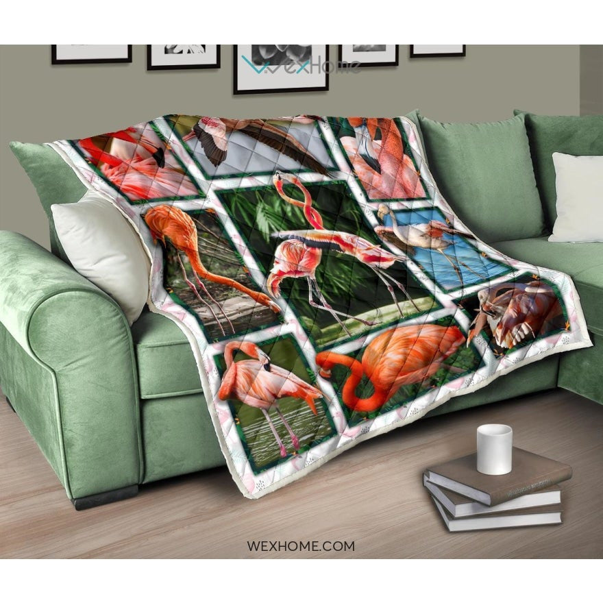 WEXHOME 3D Flamingo Premium Quilt