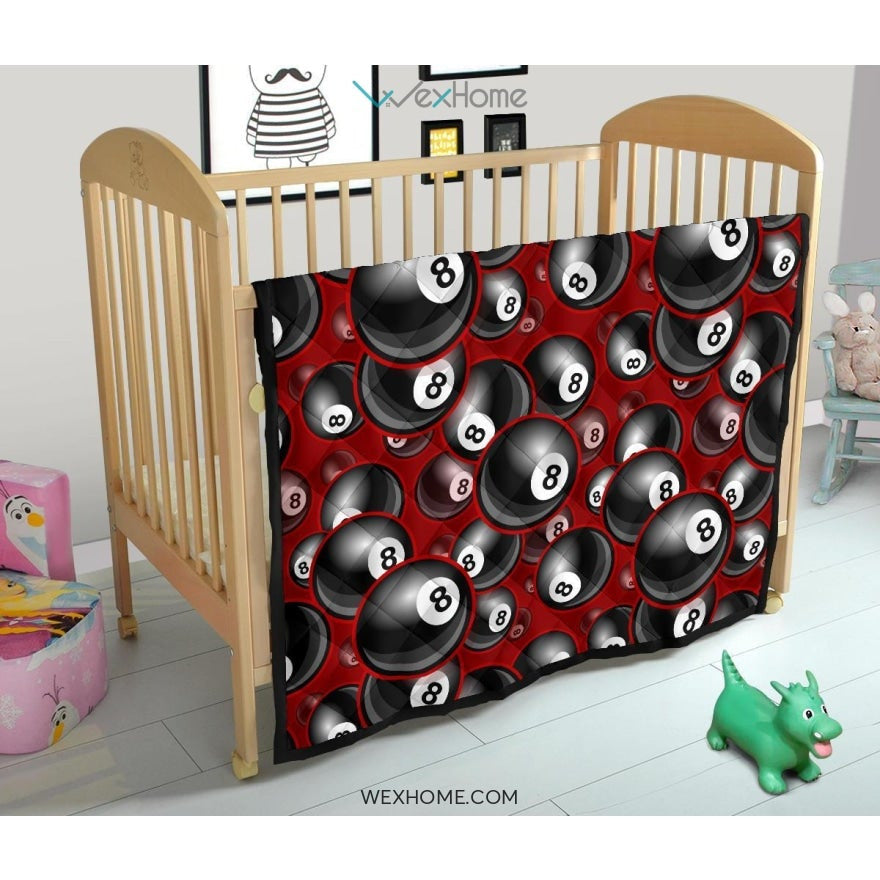 Billiard Ball Pattern Print Design 05 Premium Quilt