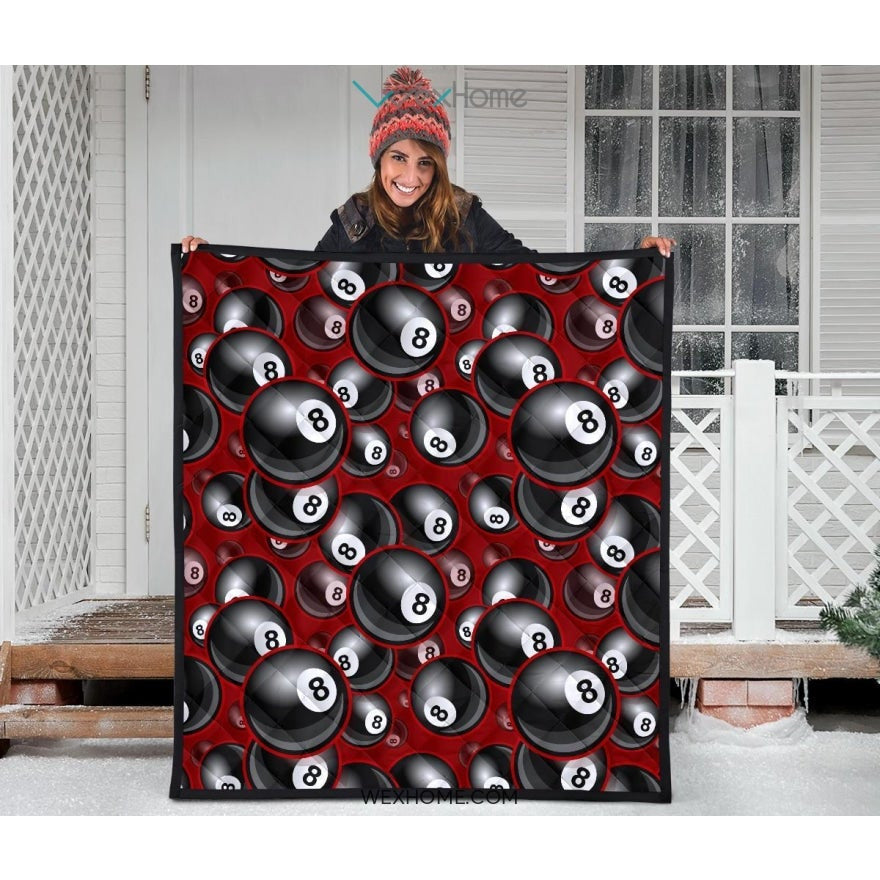 Billiard Ball Pattern Print Design 05 Premium Quilt
