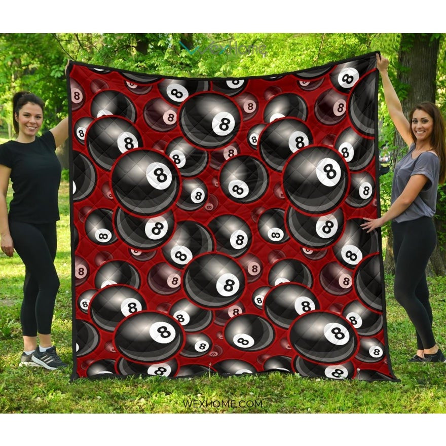 Billiard Ball Pattern Print Design 05 Premium Quilt