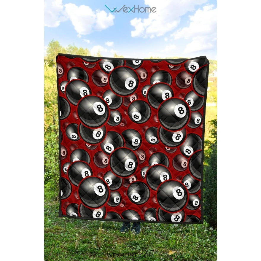 Billiard Ball Pattern Print Design 05 Premium Quilt