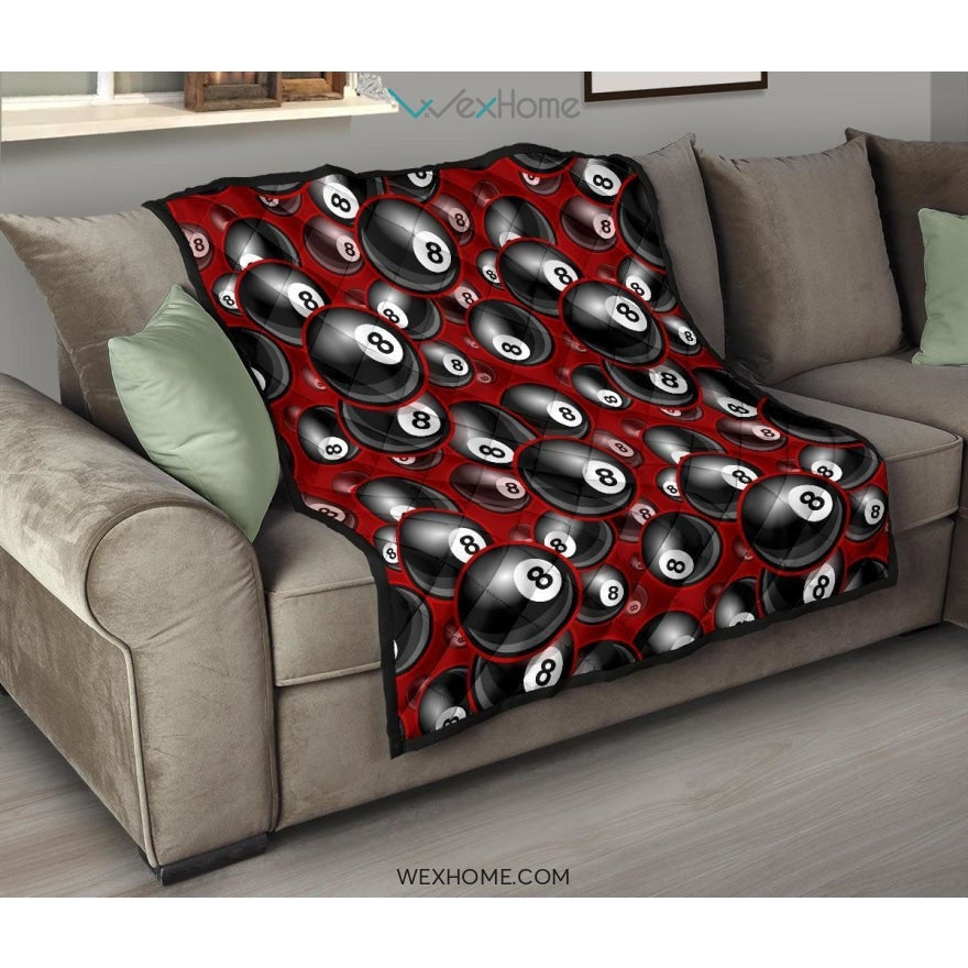 Billiard Ball Pattern Print Design 05 Premium Quilt