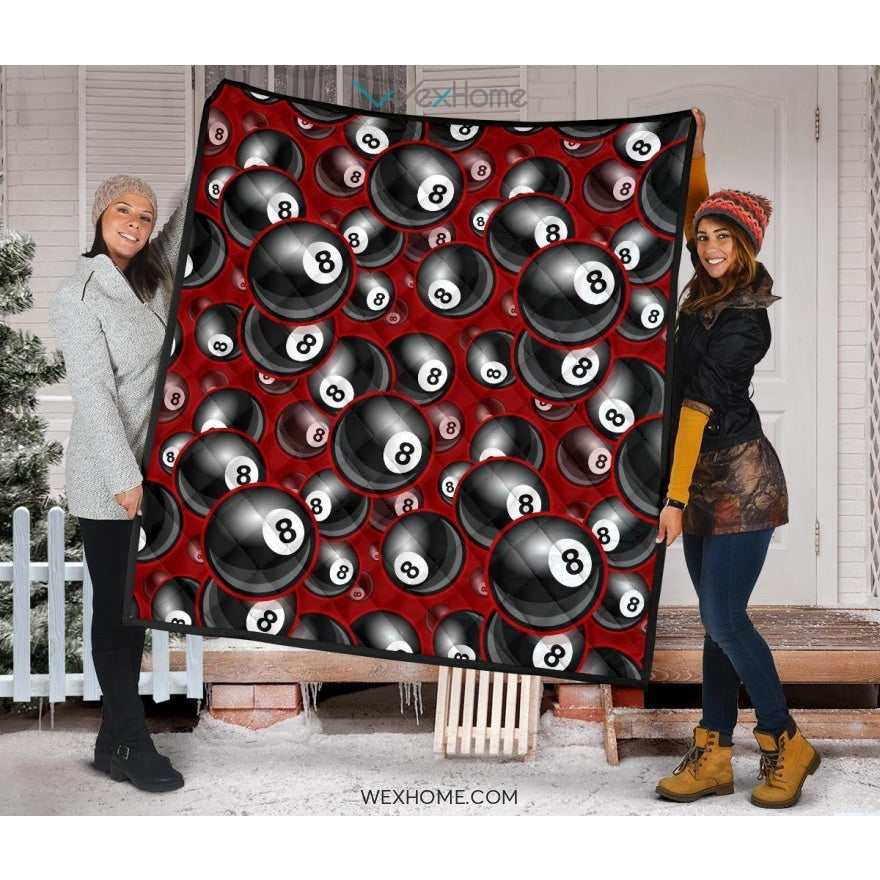 Billiard Ball Pattern Print Design 05 Premium Quilt
