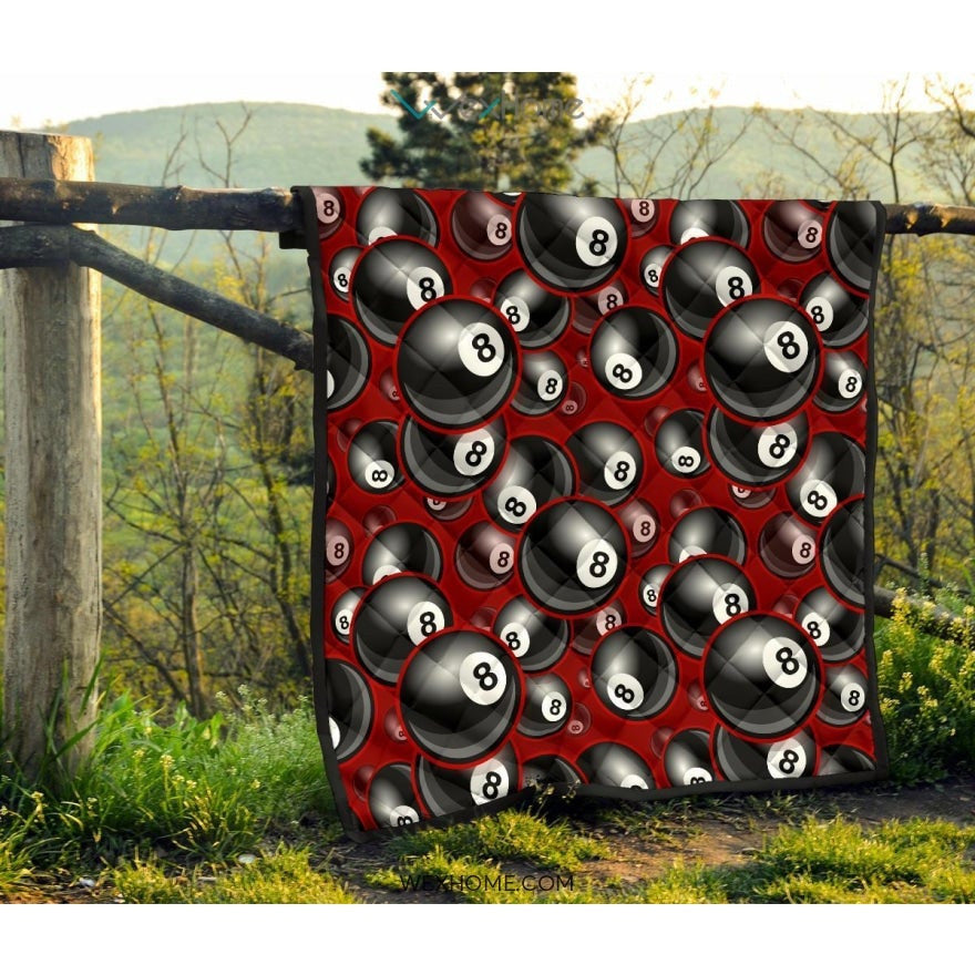 Billiard Ball Pattern Print Design 05 Premium Quilt