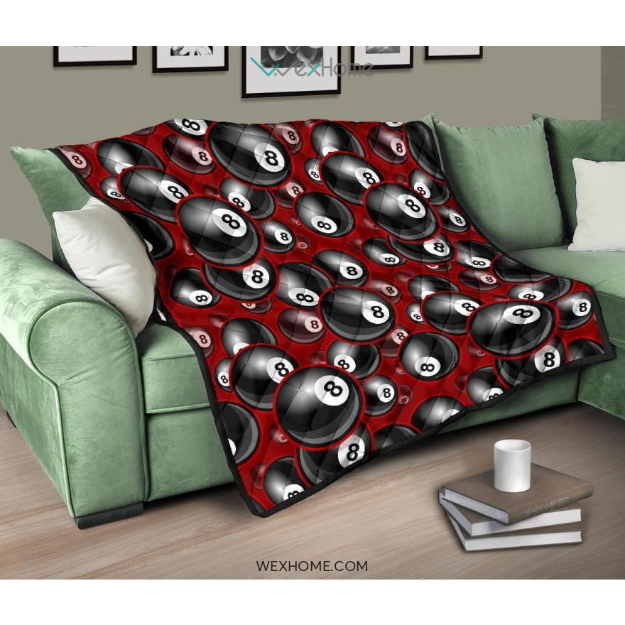 Billiard Ball Pattern Print Design 05 Premium Quilt