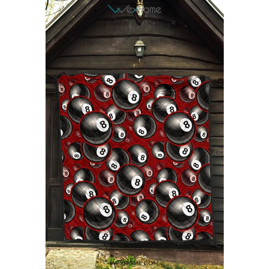 Billiard Ball Pattern Print Design 05 Premium Quilt