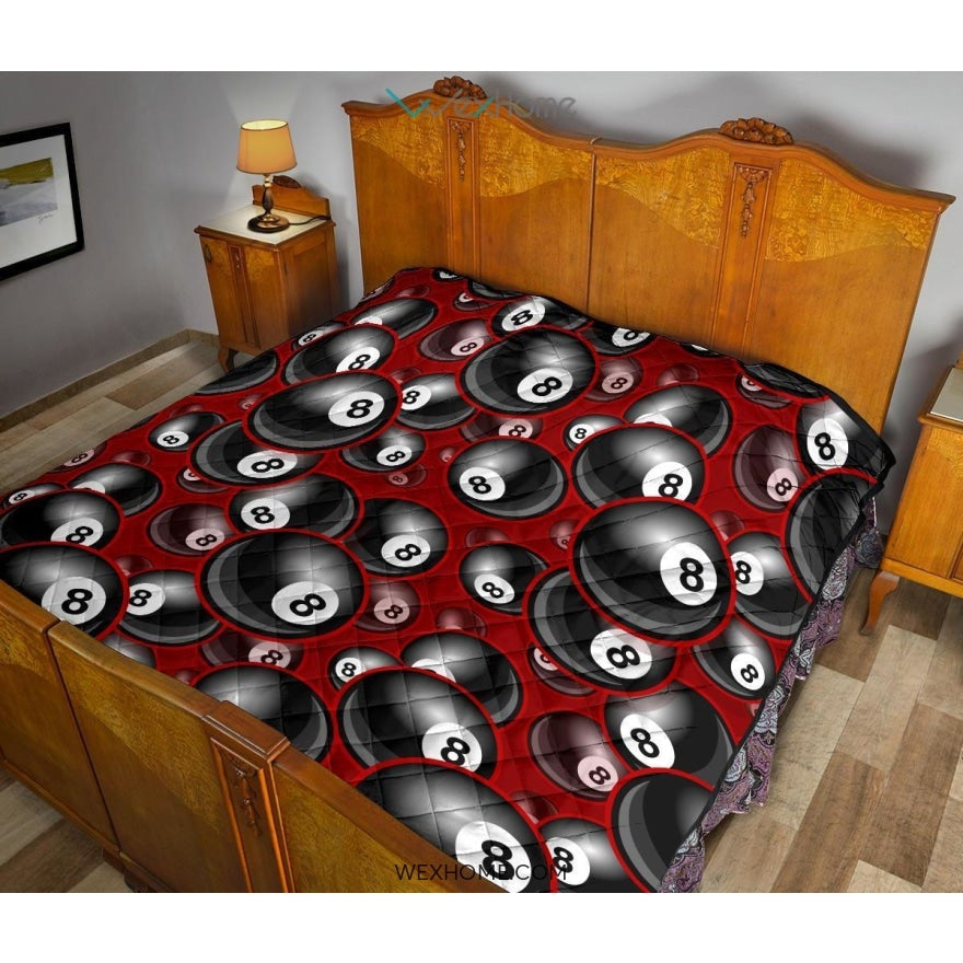 Billiard Ball Pattern Print Design 05 Premium Quilt
