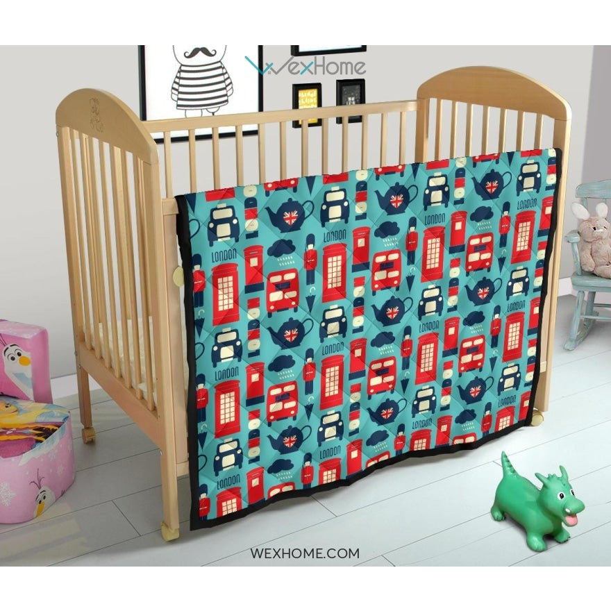 British Pattern Print Design 04 Premium Quilt