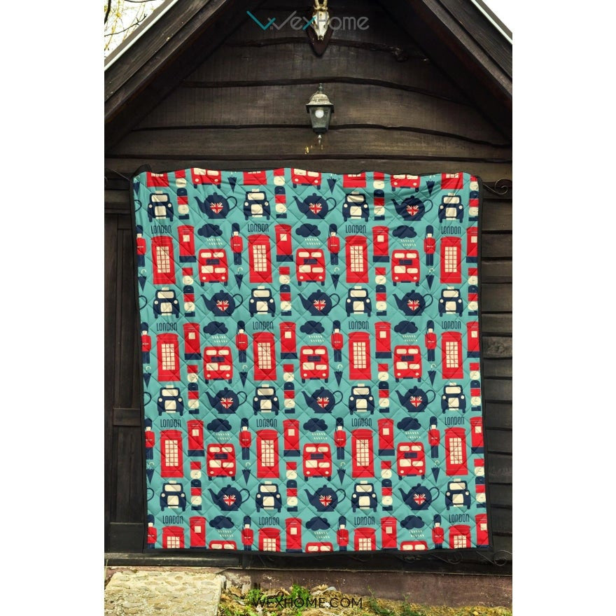British Pattern Print Design 04 Premium Quilt
