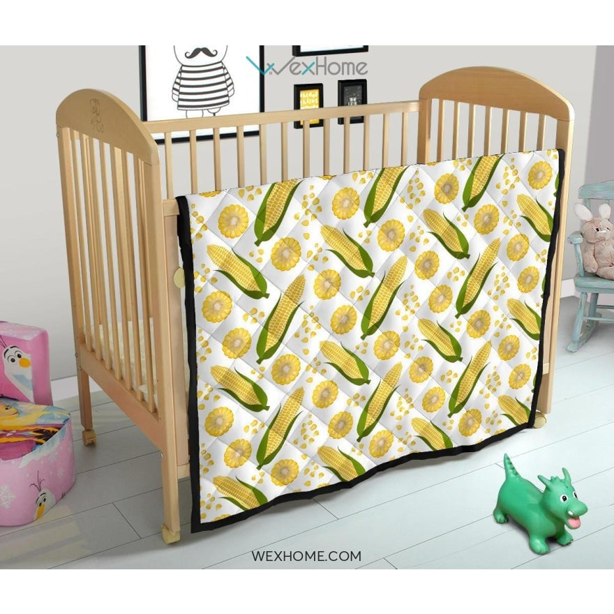 Corn Pattern Print Design 05 Premium Quilt