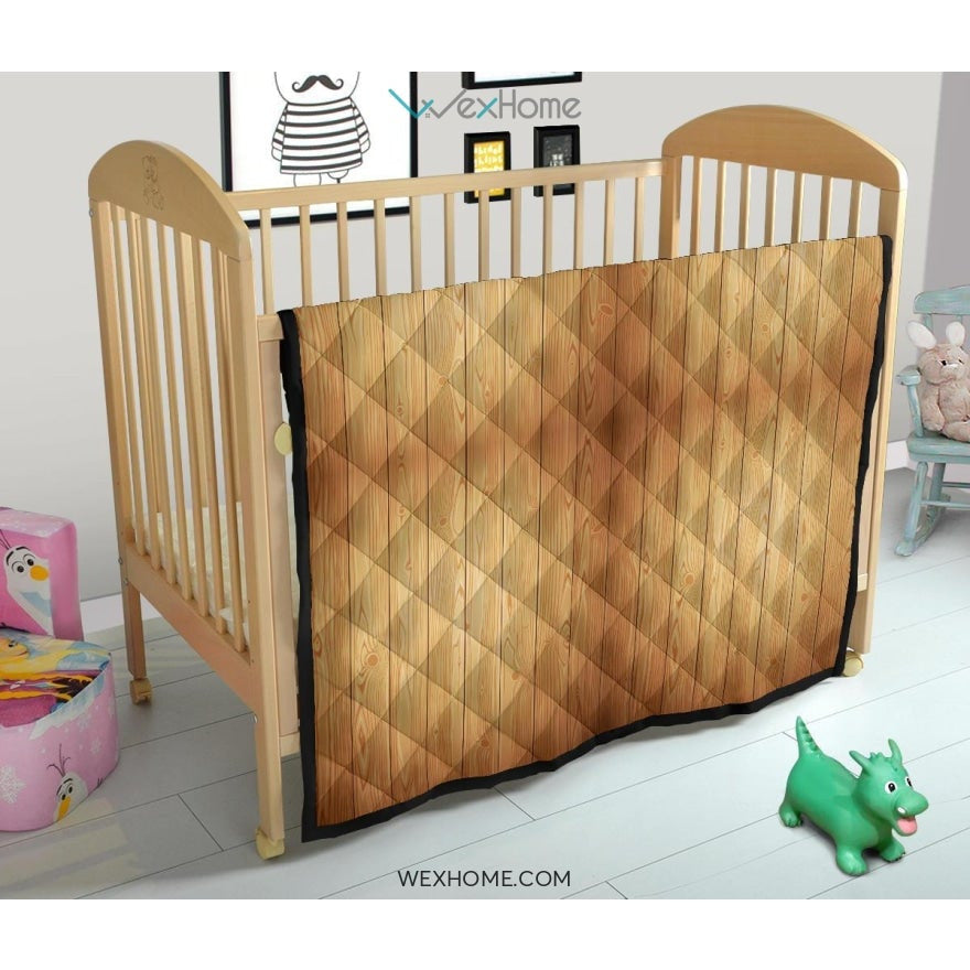 Wood Printed Pattern Print Design 05 Premium Quilt