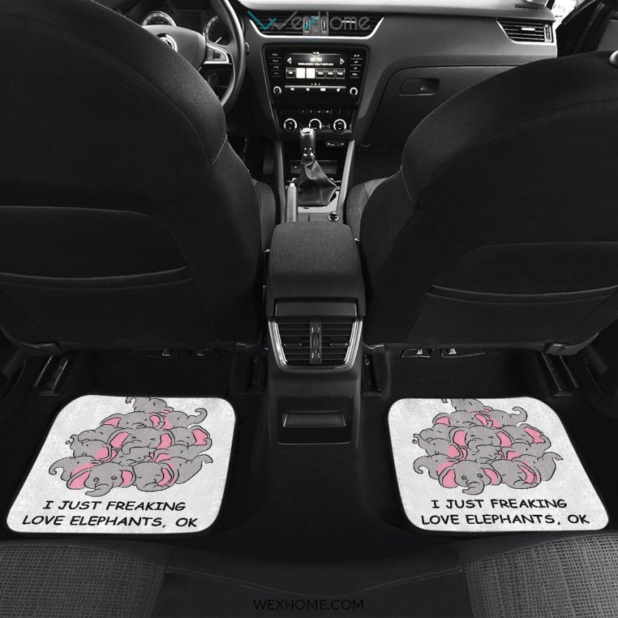 Love Elephant Front And Back Car Mats