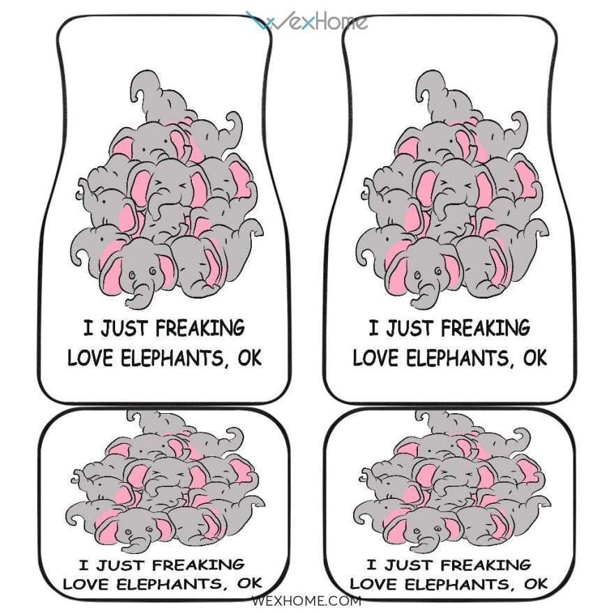 Love Elephant Front And Back Car Mats
