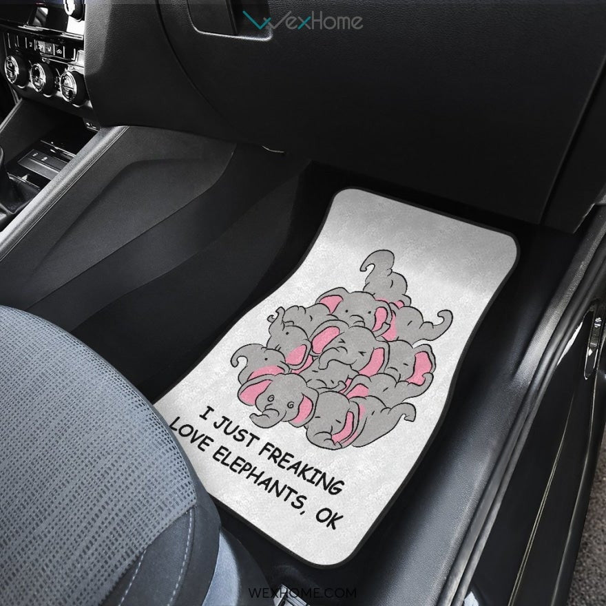 Love Elephant Front And Back Car Mats
