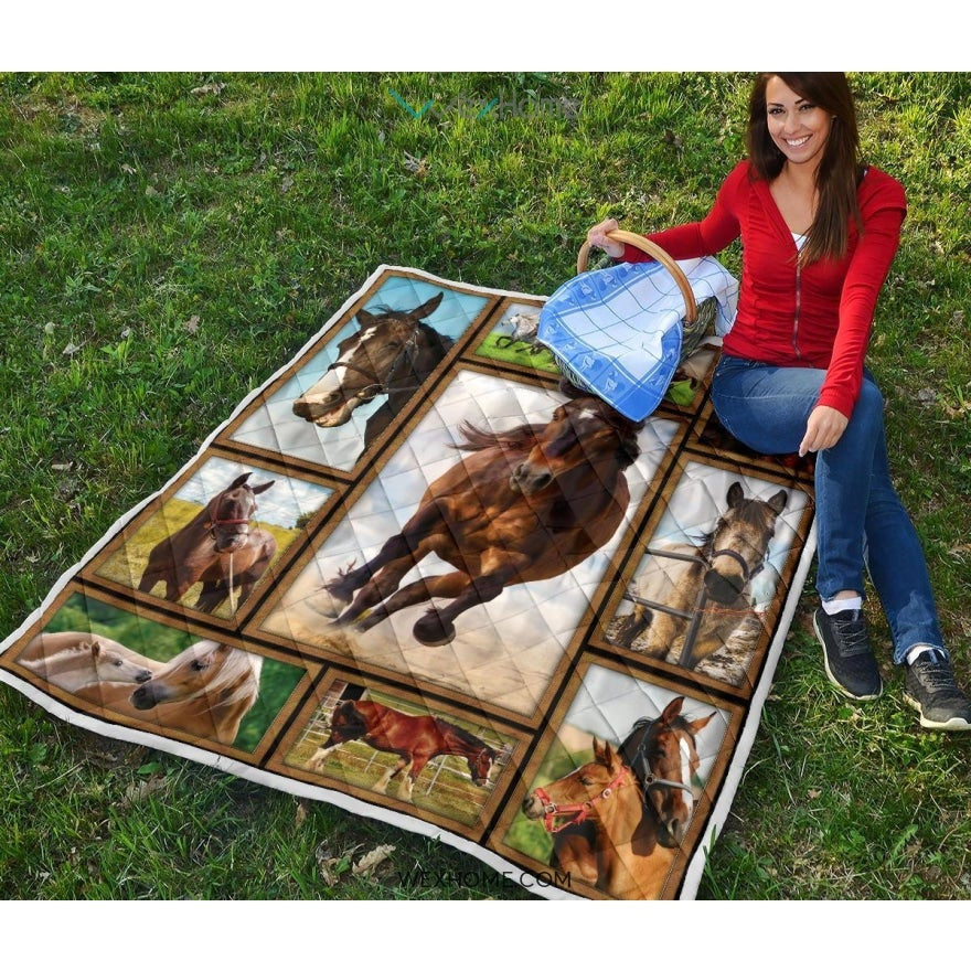 WEXHOME 3D Horse Premium Quilt