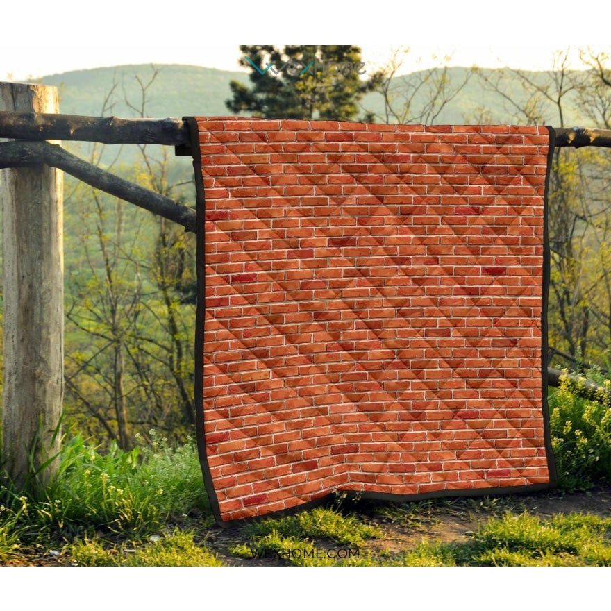 Brick Printed Pattern Print Design 03 Premium Quiltี