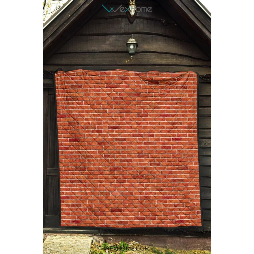 Brick Printed Pattern Print Design 03 Premium Quiltี