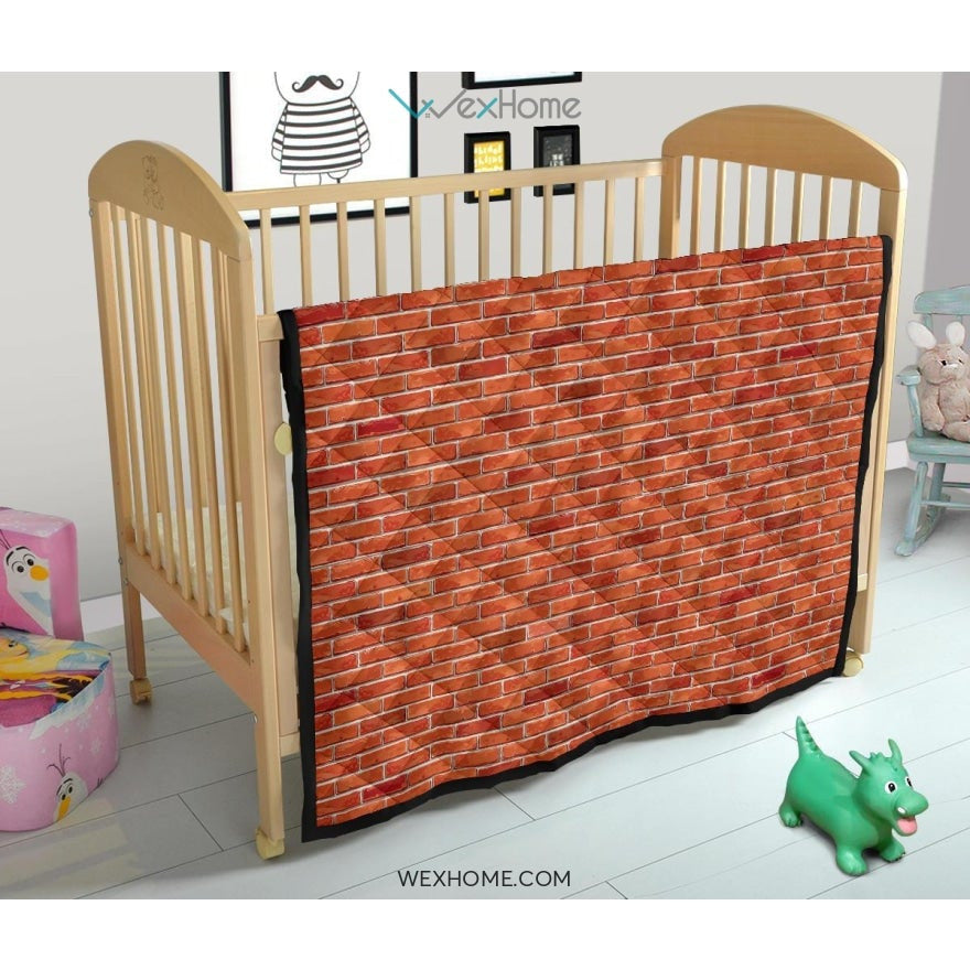 Brick Printed Pattern Print Design 03 Premium Quiltี