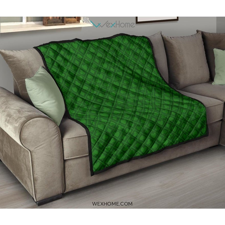 Casino Cards Suits Pattern Print Design 04 Premium Quilt