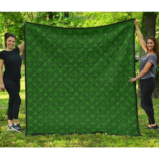 Casino Cards Suits Pattern Print Design 04 Premium Quilt