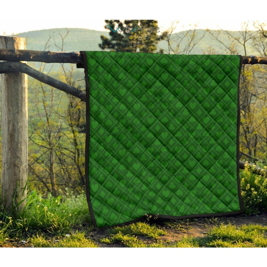 Casino Cards Suits Pattern Print Design 04 Premium Quilt