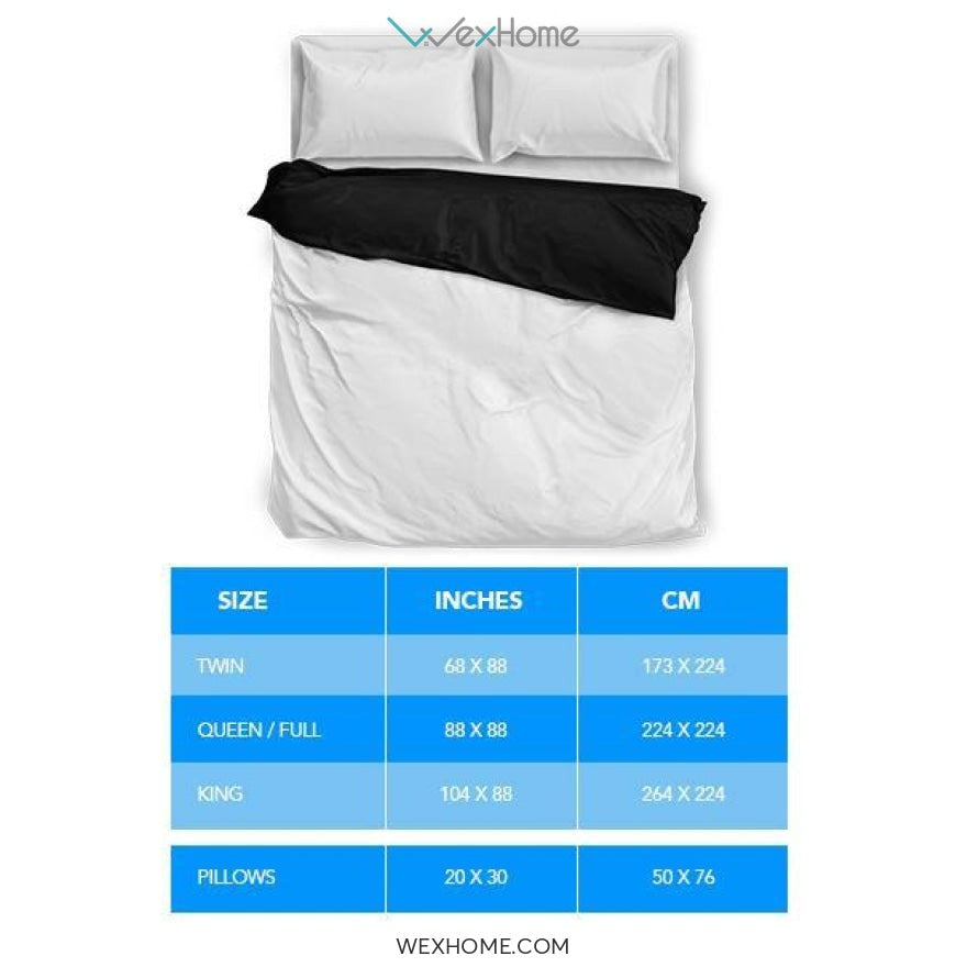 Siberian Husky Watercolor White Background Bedding Set