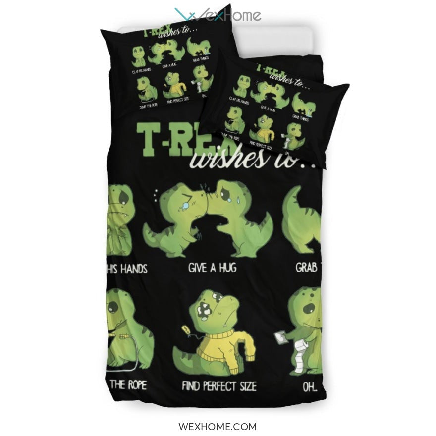 T- Rex Bedding Set - duvet cover and pillowcase set - Unique Design Amazing Gift