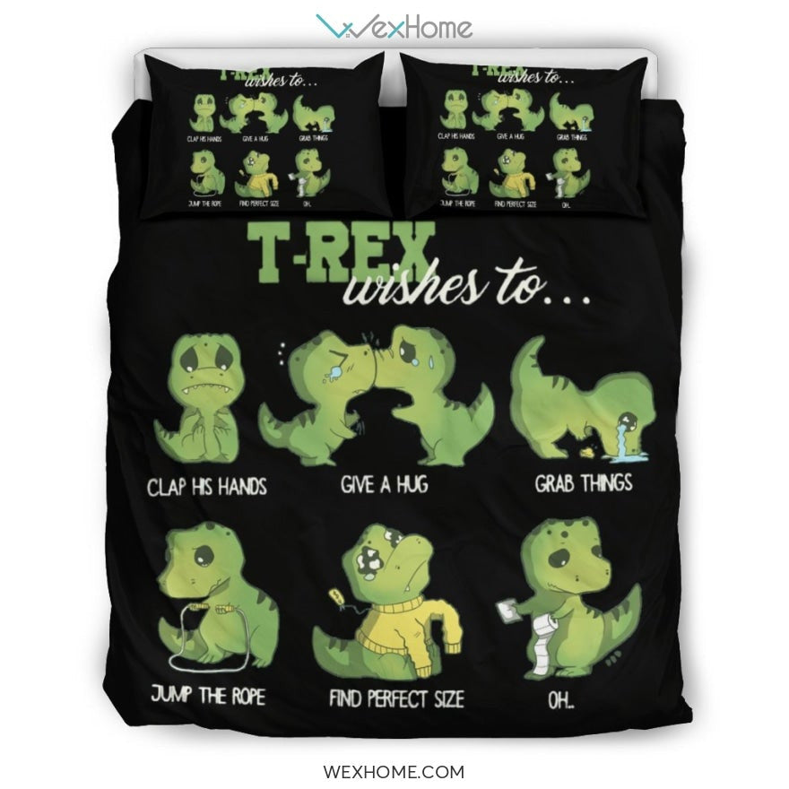 T- Rex Bedding Set - duvet cover and pillowcase set - Unique Design Amazing Gift