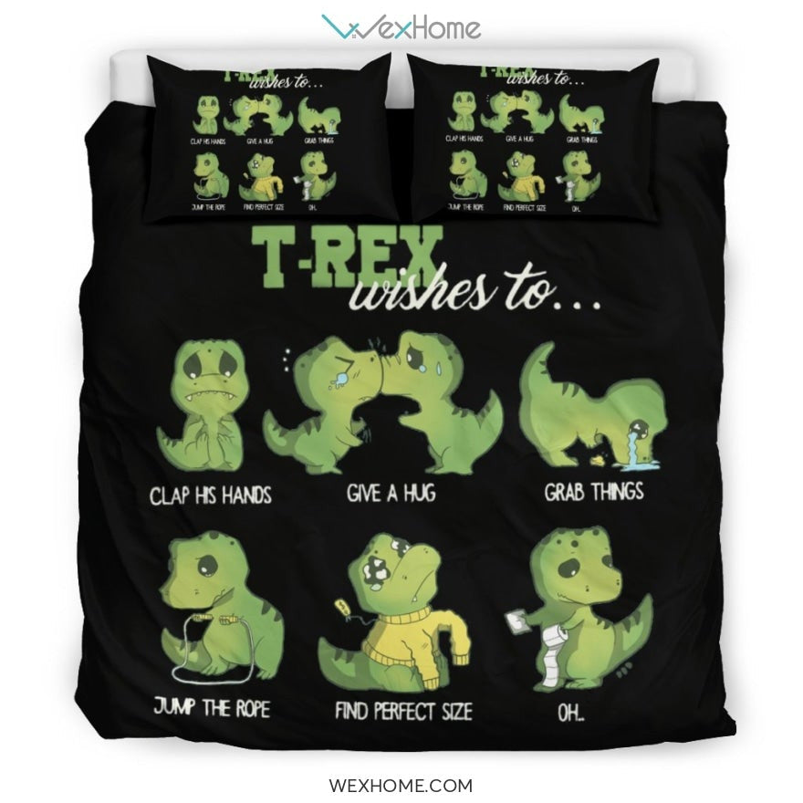 T- Rex Bedding Set - duvet cover and pillowcase set - Unique Design Amazing Gift