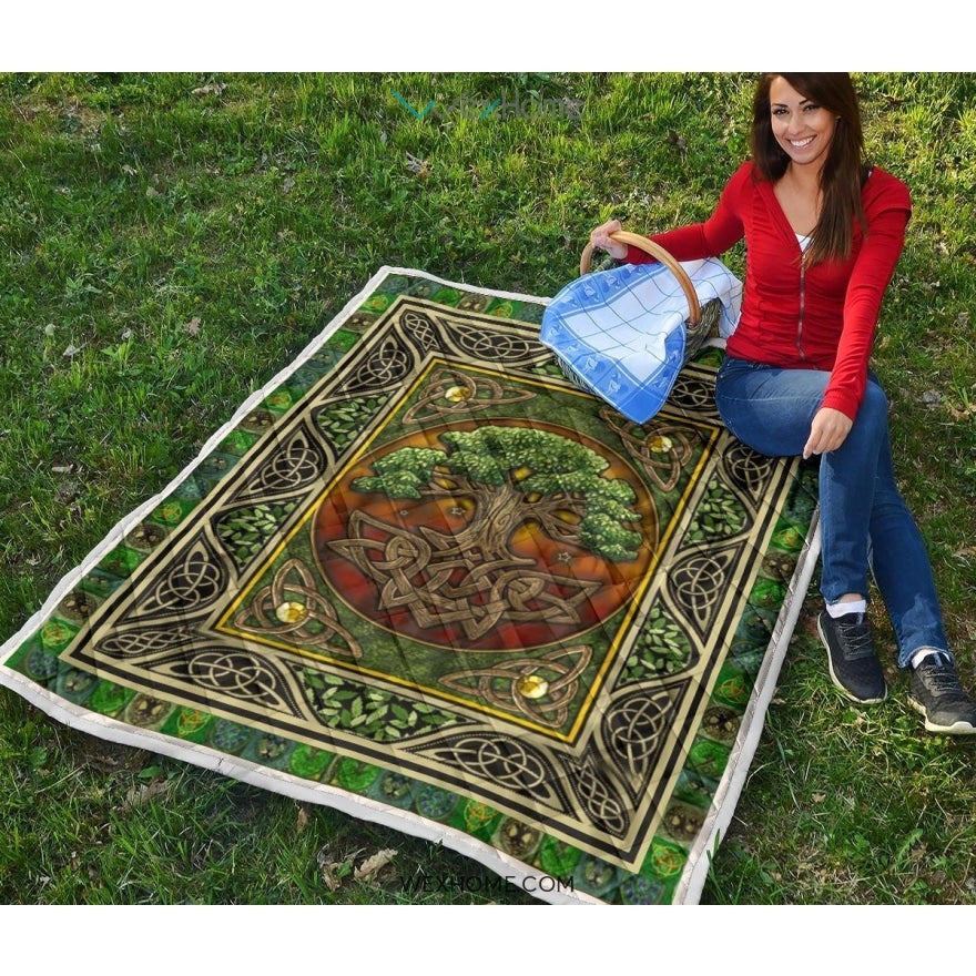 WEXHOME Irish Tree Premium Quilt