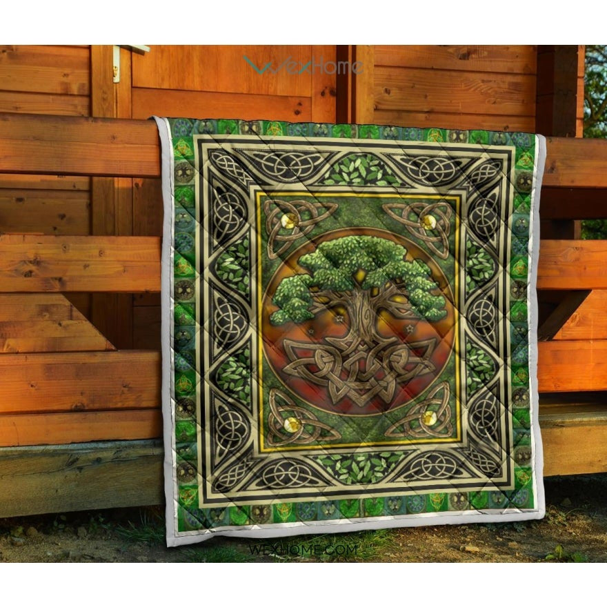 WEXHOME Irish Tree Premium Quilt