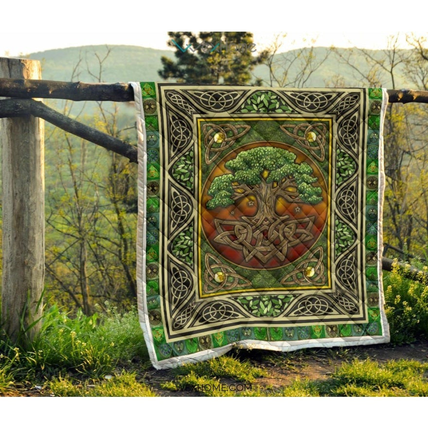 WEXHOME Irish Tree Premium Quilt