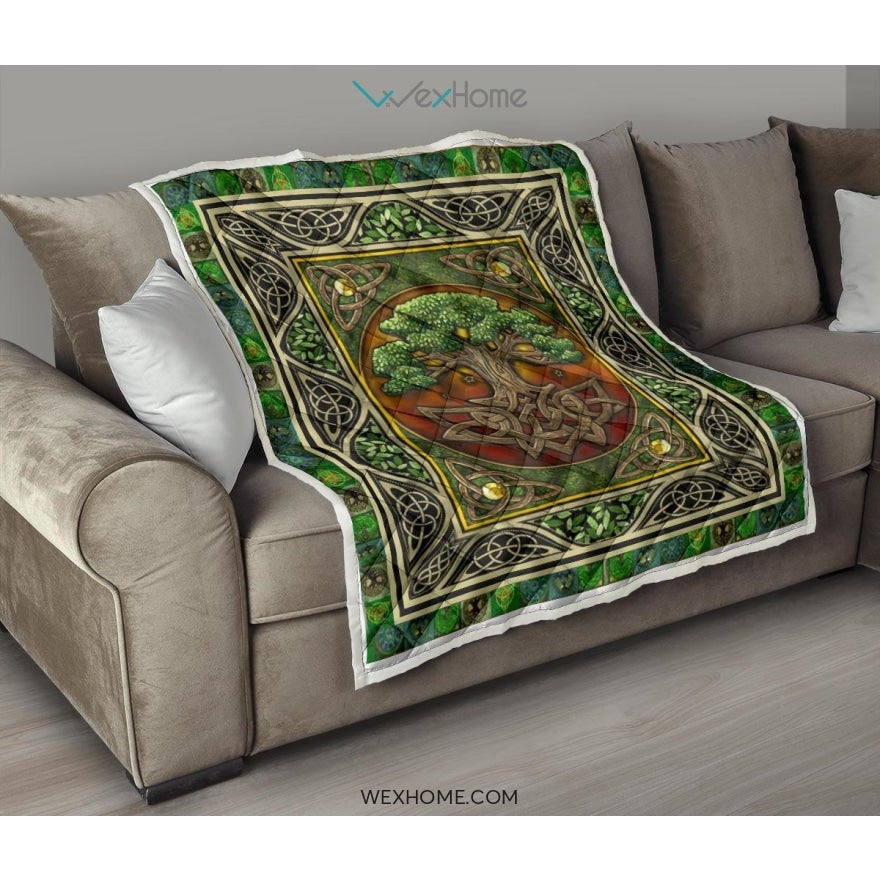 WEXHOME Irish Tree Premium Quilt