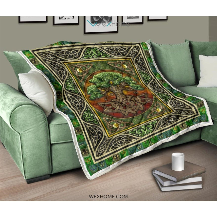 WEXHOME Irish Tree Premium Quilt
