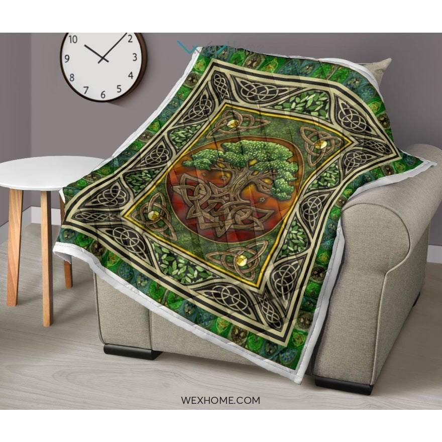 WEXHOME Irish Tree Premium Quilt