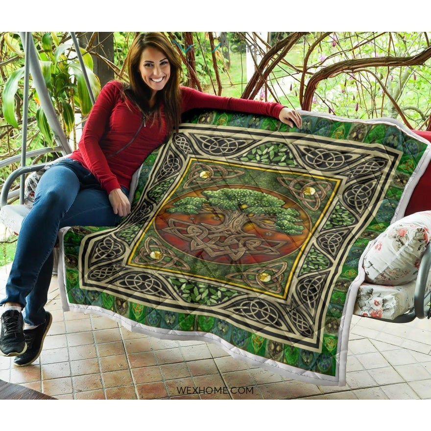 WEXHOME Irish Tree Premium Quilt