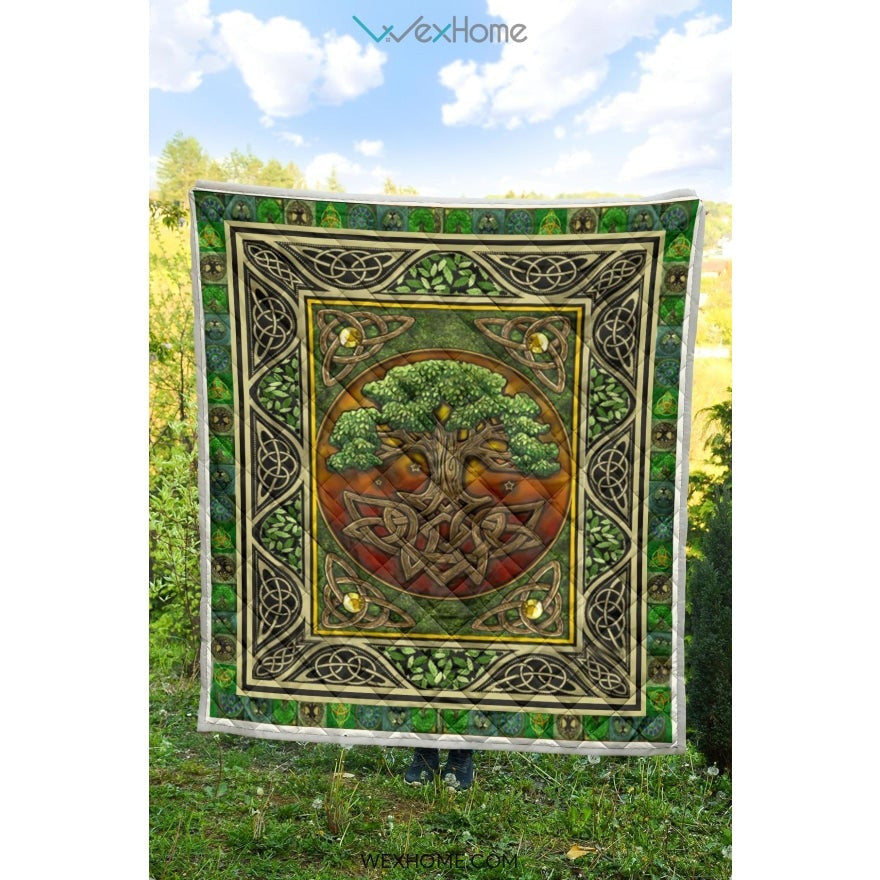 WEXHOME Irish Tree Premium Quilt