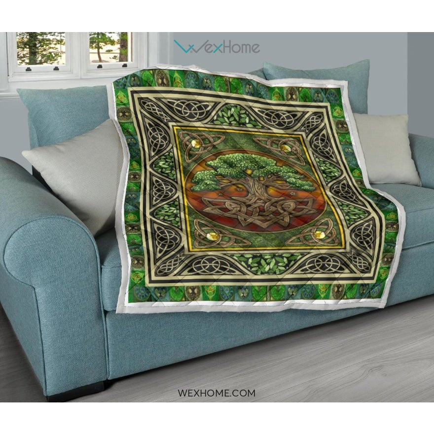 WEXHOME Irish Tree Premium Quilt