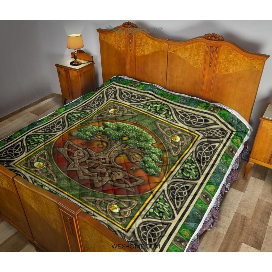 WEXHOME Irish Tree Premium Quilt