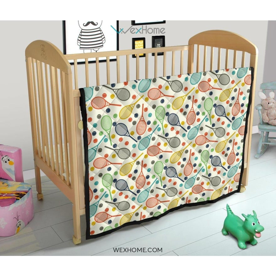 Tennis Pattern Print Design 03 Premium Quilt