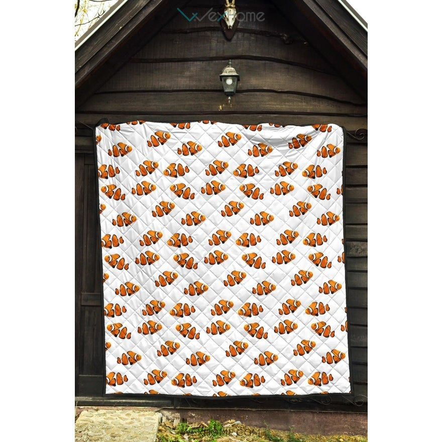 Clown Fish Pattern Print Design 03 Premium Quilt