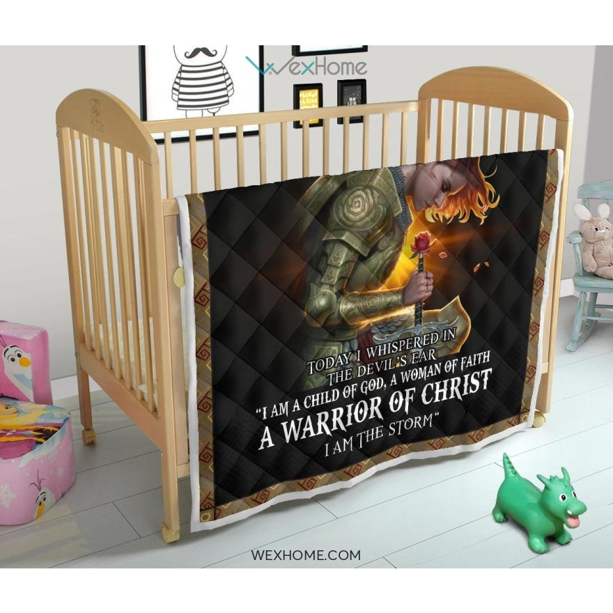 WEXHOME The Devil Whispered I Am Child Of God I Am A Storm Premium Quilt