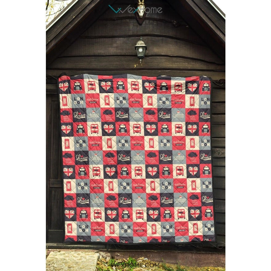 British Pattern Print Design 05 Premium Quilt