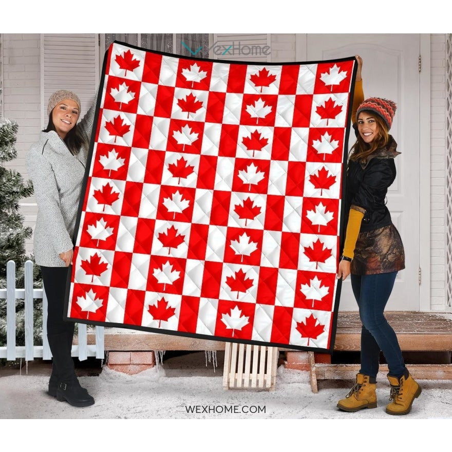 Canada Pattern Print Design 05 Premium Quilt