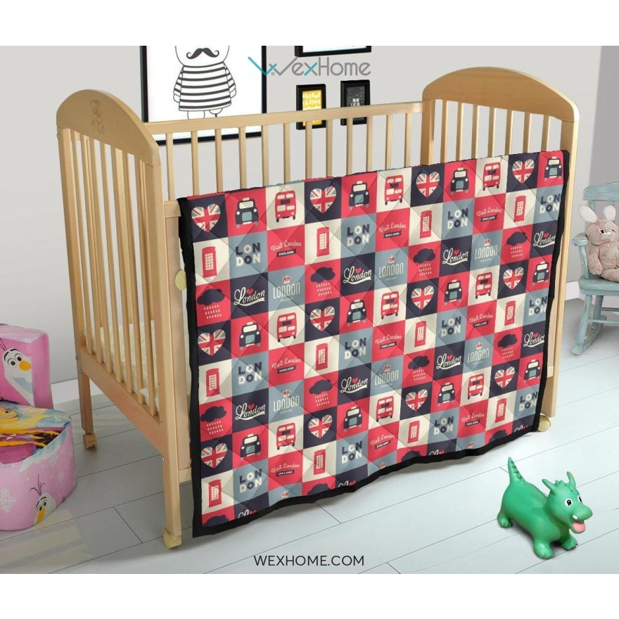British Pattern Print Design 05 Premium Quilt