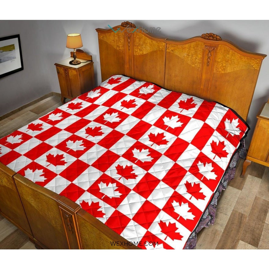Canada Pattern Print Design 05 Premium Quilt