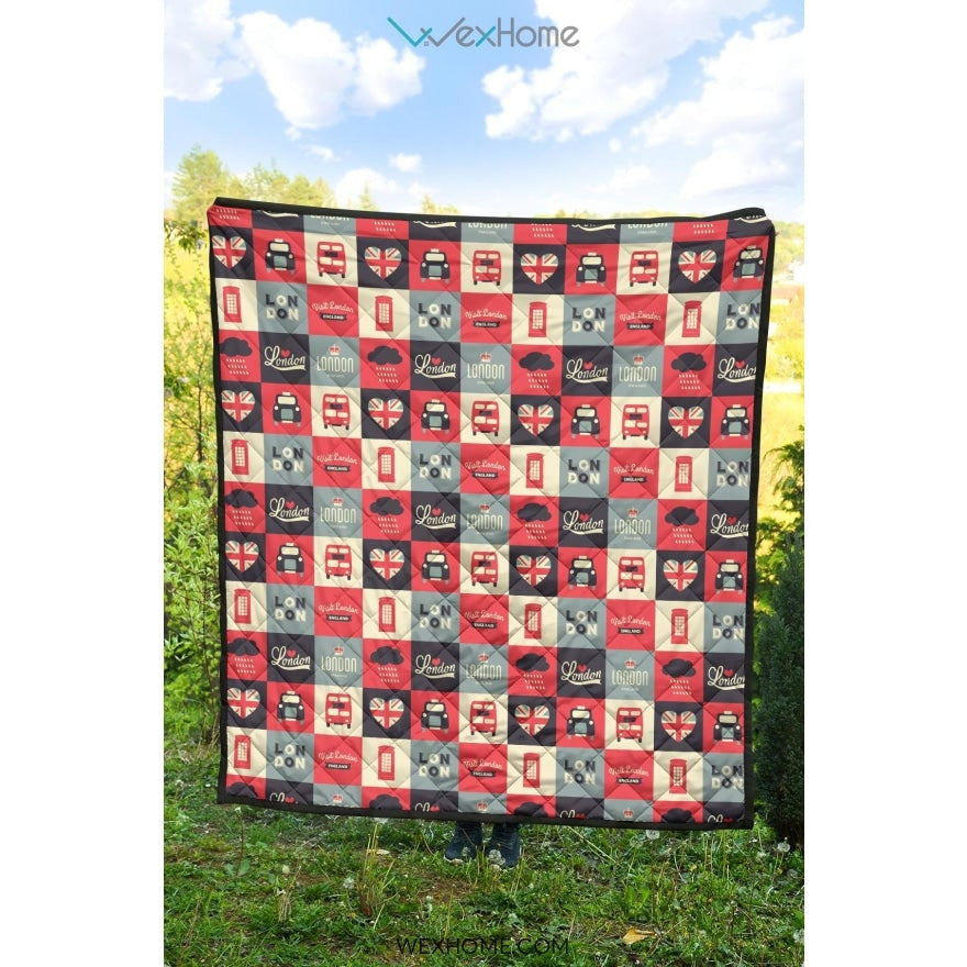 British Pattern Print Design 05 Premium Quilt